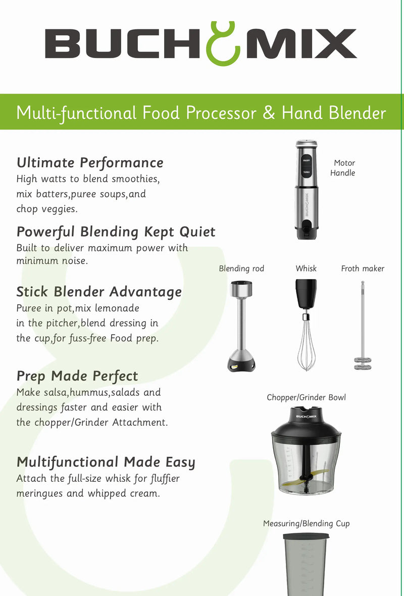 Multi function Food Chopper With Turbo Stick Immersion blender CANADA ONLY