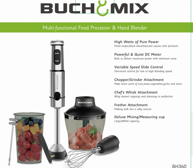 Multi function Food Chopper With Turbo Stick Immersion blender CANADA ONLY