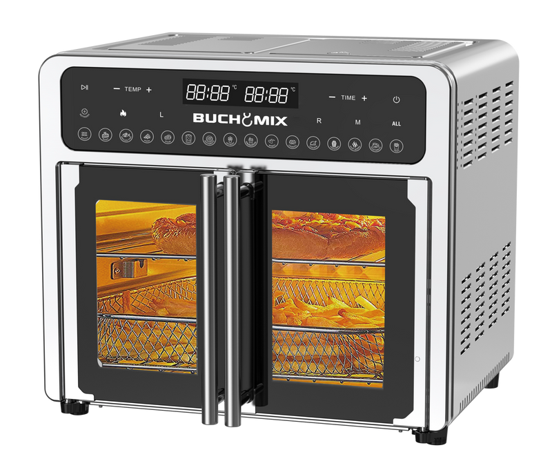 Dual Compartment 24L French Door Air Fryer Oven