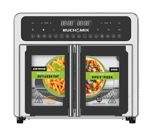 Dual Compartment 24L French Door Air Fryer Oven